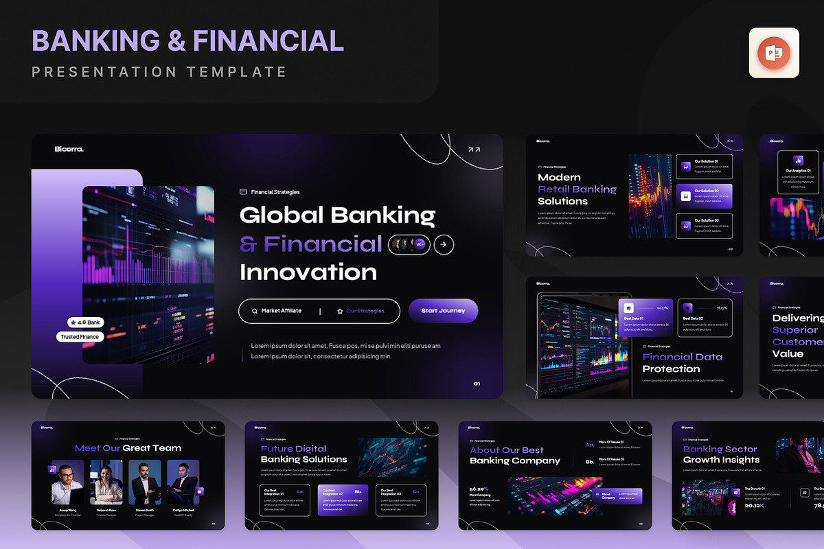 Banking & Financial PowerPoint, a Presentation Template by Annora Studio (Photo 1 of 7)