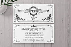 Vintage Gift Voucher, a Card Template by MightyDesign