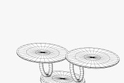 Modern table with two glass tabletop, a Furniture 3D Model by CGTales (Thumbnail 8 of 11)