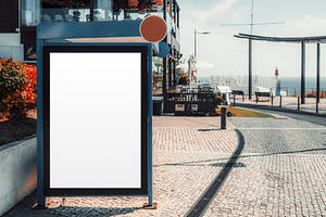 Seaside Restaurant Sign Mockup