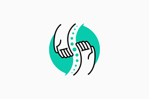 hand chiropractic chiropractor logo, a Branding & Logo Template by VASTARD STUDIO