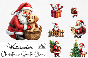 Christmas Santa Claus Clipart, an Illustration by CrexoraLab