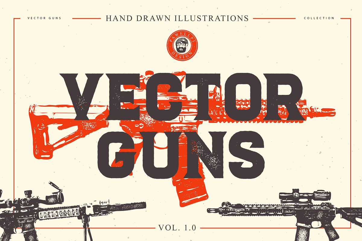 VECTOR GUNS HAND DRAWN BUNDLE 1.0, an Illustration by pawellpi