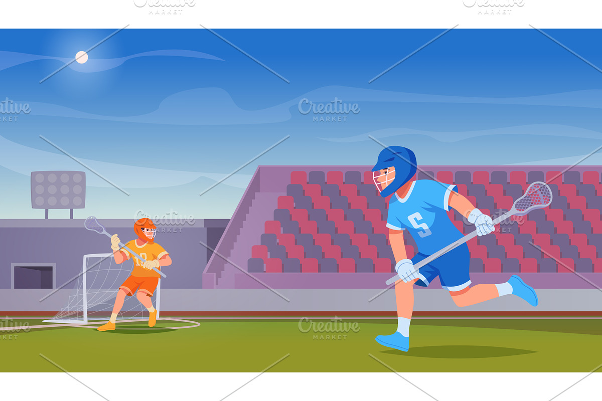 Lacrosse background. Athletic sport, a Sport Illustration by Onyx