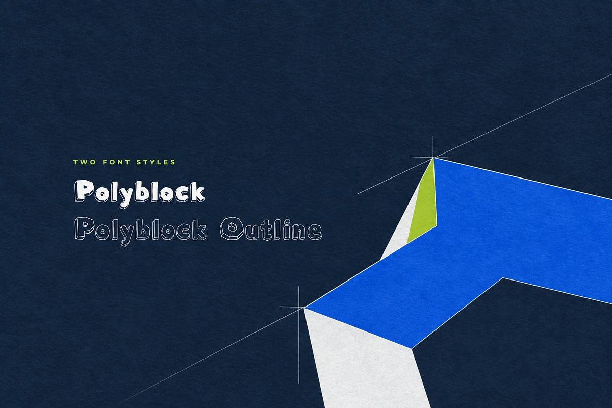 Polyblock Geometric Block Font, a Sans Serif Font by Graphic Spirit (Photo 5 of 8)
