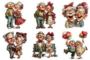 Whimsical Old Man Birthday Clipart, an Illustration by Craft Nest (Thumbnail 6 of 8)