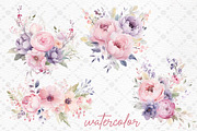Watercolor Blush Peonies Flowers PNG, an Illustration by LeCoqDesign (Thumbnail 2 of 5)
