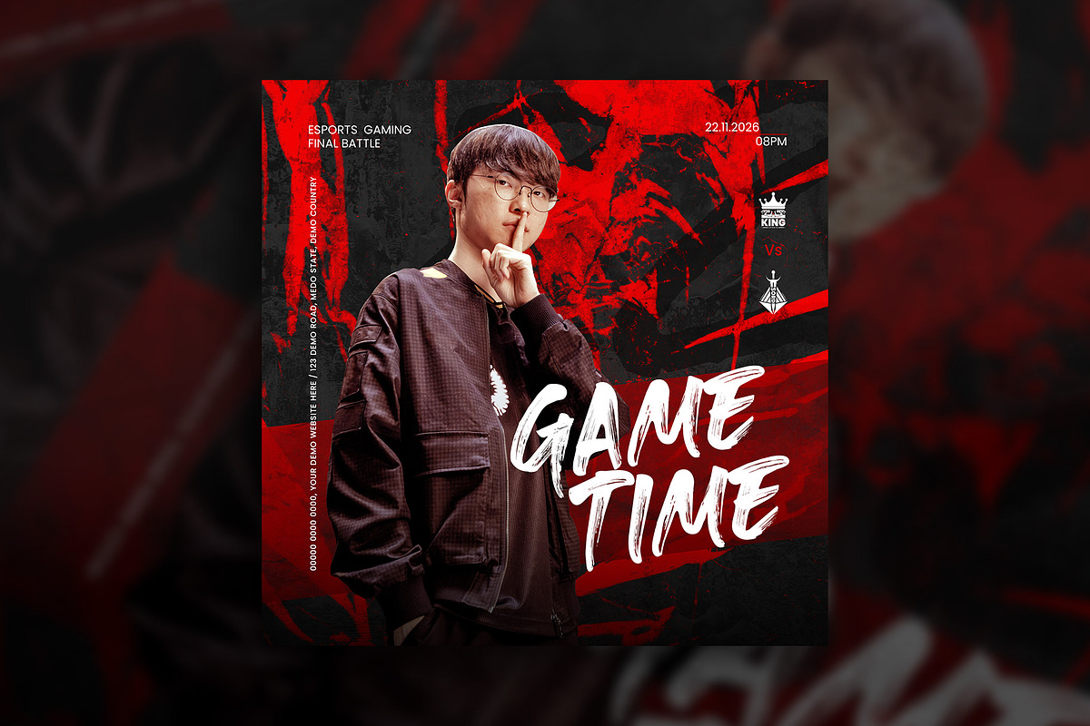 Esports Social media template design, a Social Media Template by Tanmoy Topu (Photo 3 of 7)