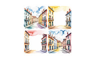 Houses watercolor set., an Object Graphic by SketchArtStudio (Thumbnail 2 of 3)