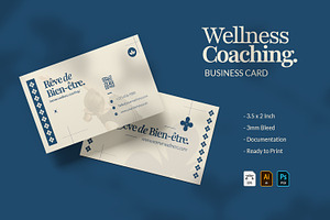 Wellness Coaching - Business Card, a Business Card Template by VUNIRA