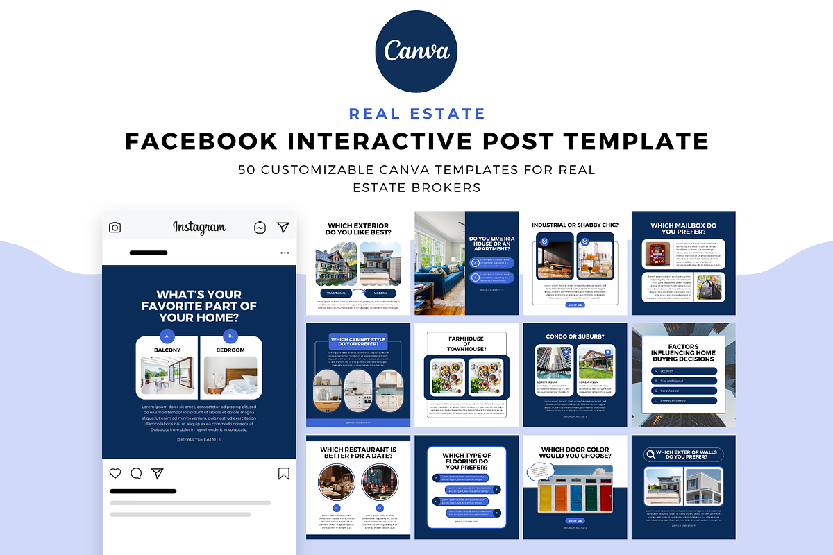 Real Estate Interactive Polls FB, a Social Media Template by The Blog Creative (Photo 1 of 6)