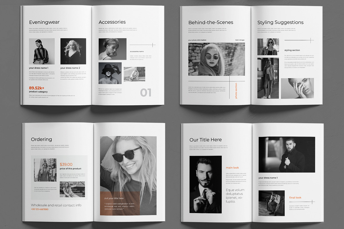 Modern Fashion Lookbook Template, a Brochure Template by MightyDesign (Photo 3 of 6)