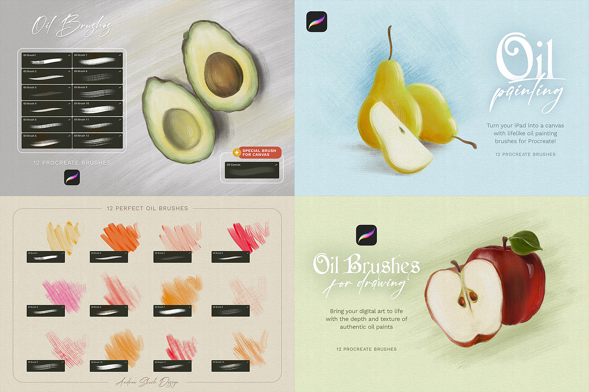 Artistry Procreate Brushes Bundle, a Brush Add-On by Andrew Skoch Design