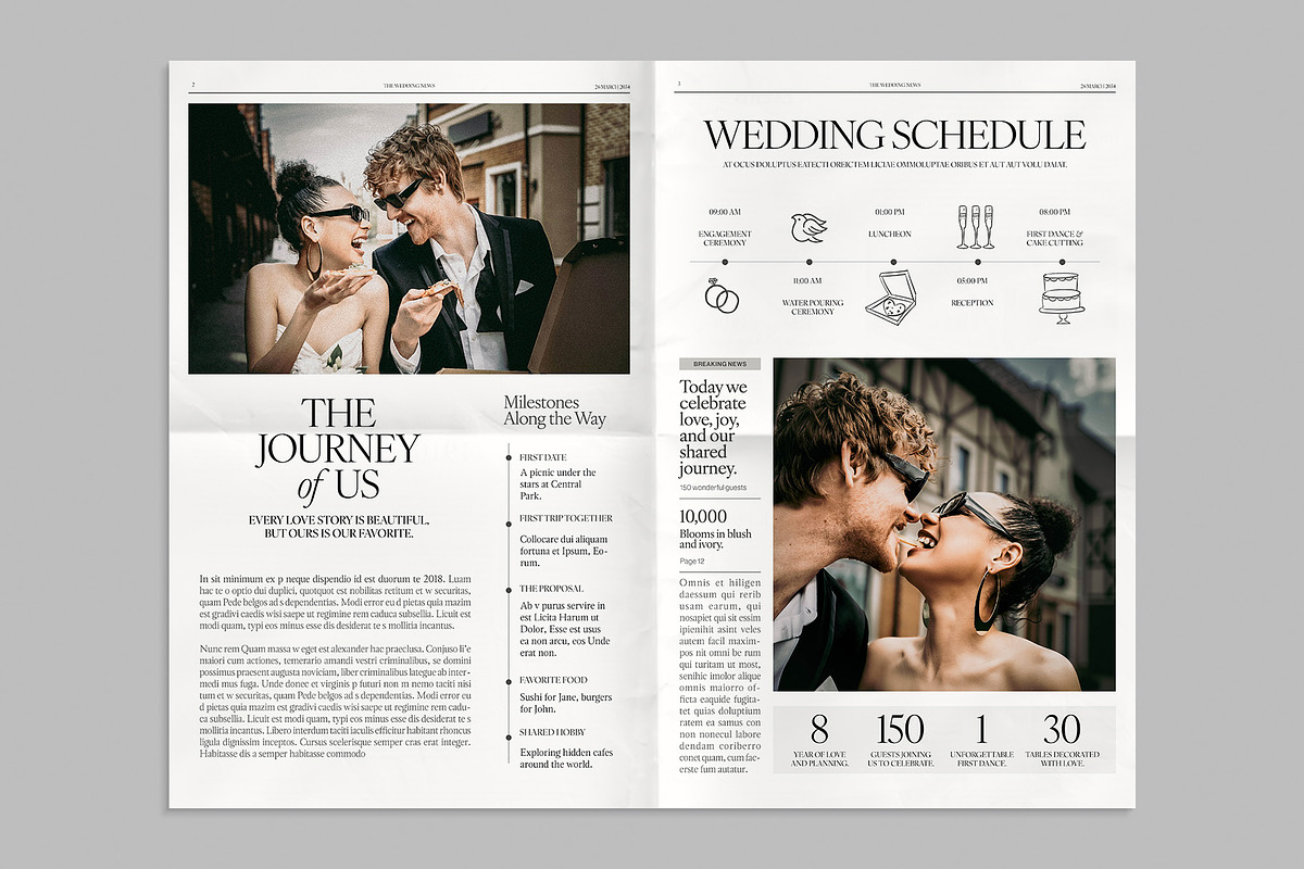 Wedding Newspaper Template, a Brochure Template by BrandPacks (Photo 3 of 4)
