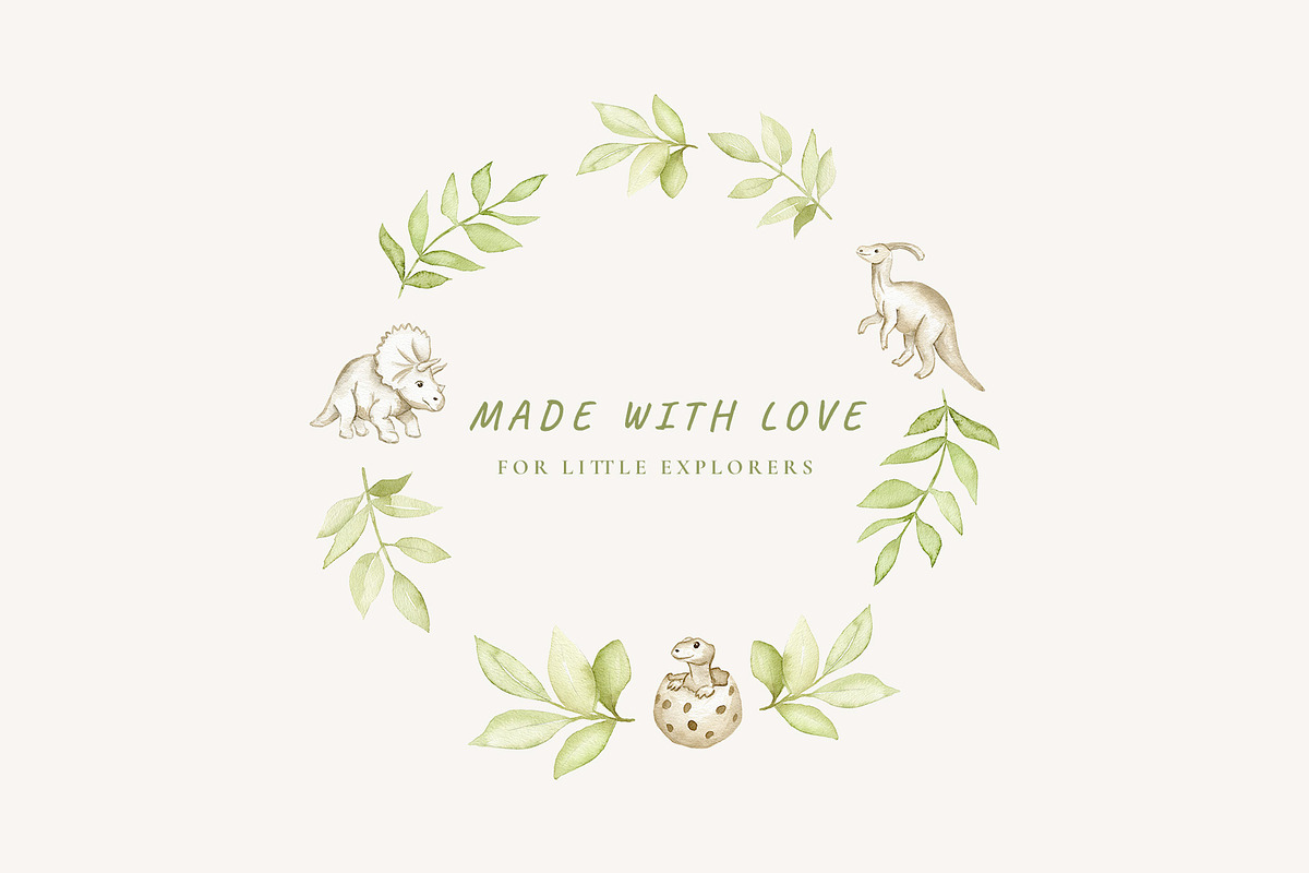 Watercolor Dinosaur Collection, an Animal Illustration by Liliia Polos Illustration (Photo 11 of 11)