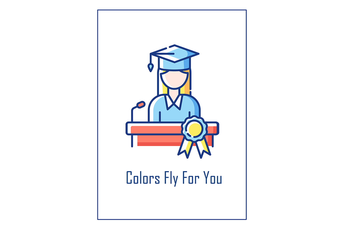 Goodbye to graduating seniors card, a Flyer Template by IMG Visuals