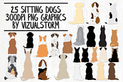 Sitting Dog Breeds - From Behind, an Illustration by VizualStorm (Thumbnail 1 of 3)