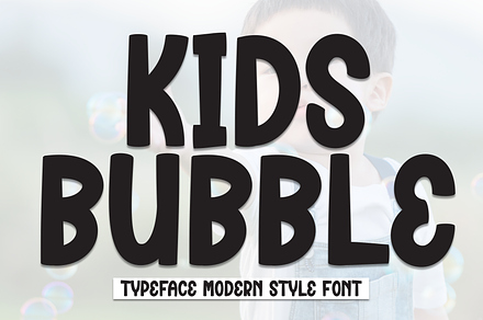 Kids Bubble | Script Font, a Script Font by Scratchones