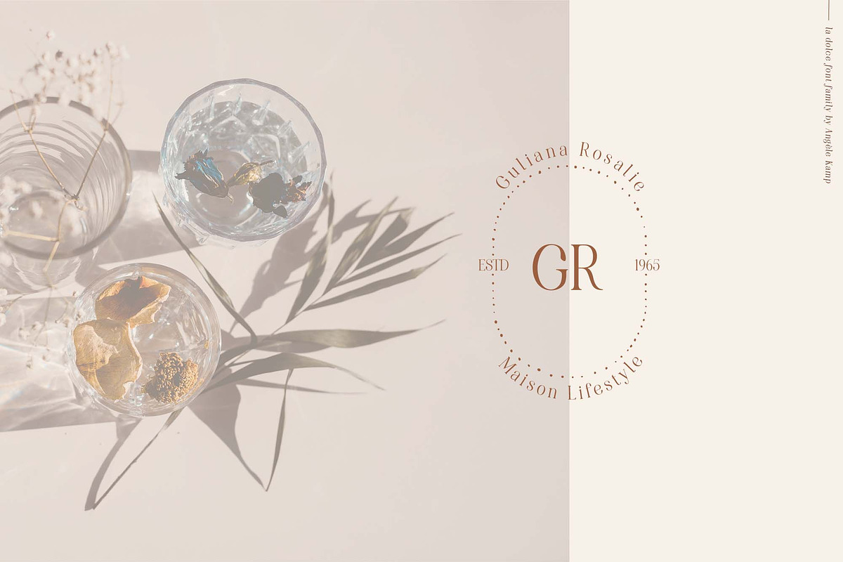 Modern serif font family La Dolce, a Serif Font by Angele Kamp (Photo 2 of 9)