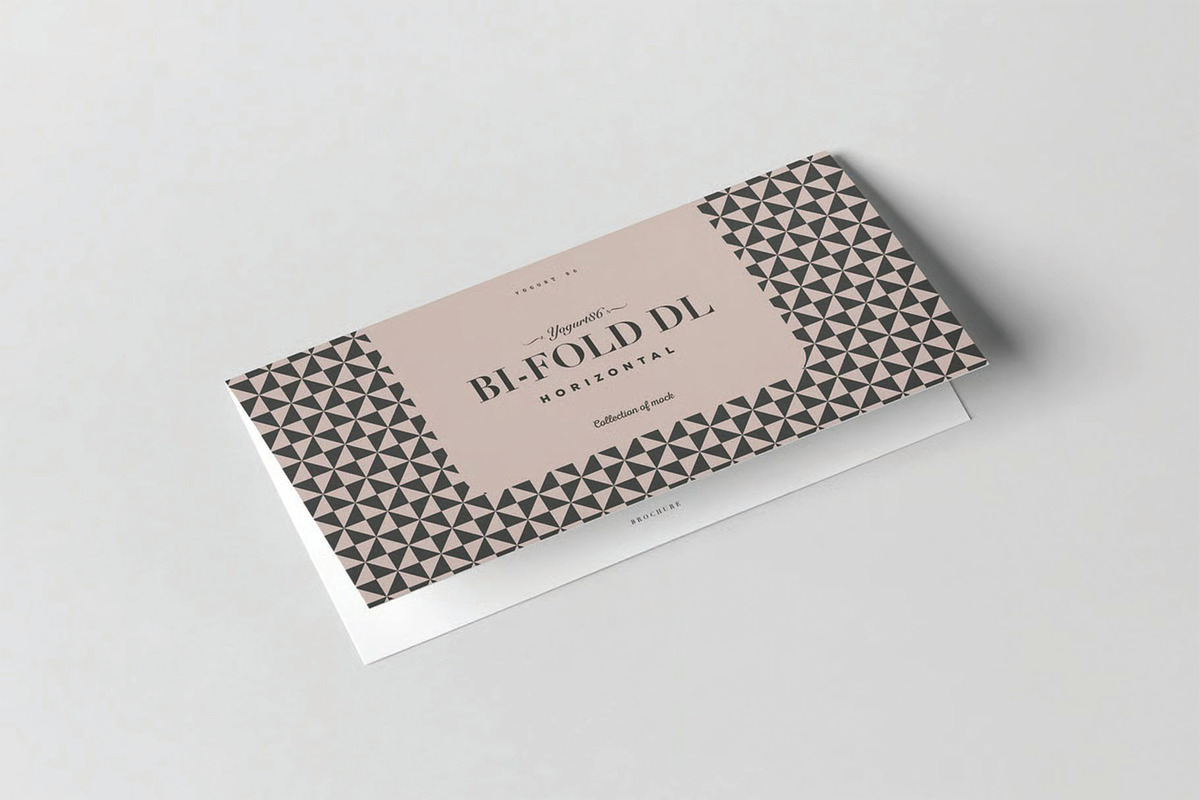 Bifold DL Horizontal Brochure Mockup
