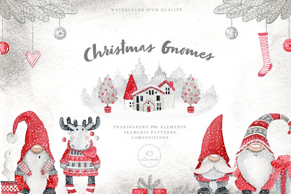 Christmas Watercolor Bundle, a Food Illustration by JuliaBadeeva (Photo 13 of 18)