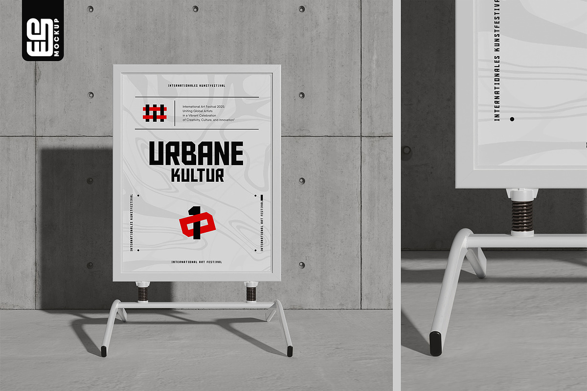 Advertising Sidewalk Sign Mockup, an Advertising Mockup by SD Mockup (Photo 2 of 5)