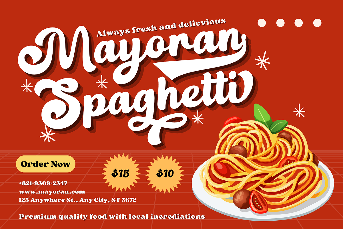 Nahista - Retro Font, a Script Font by Sronstudio (Photo 6 of 13)