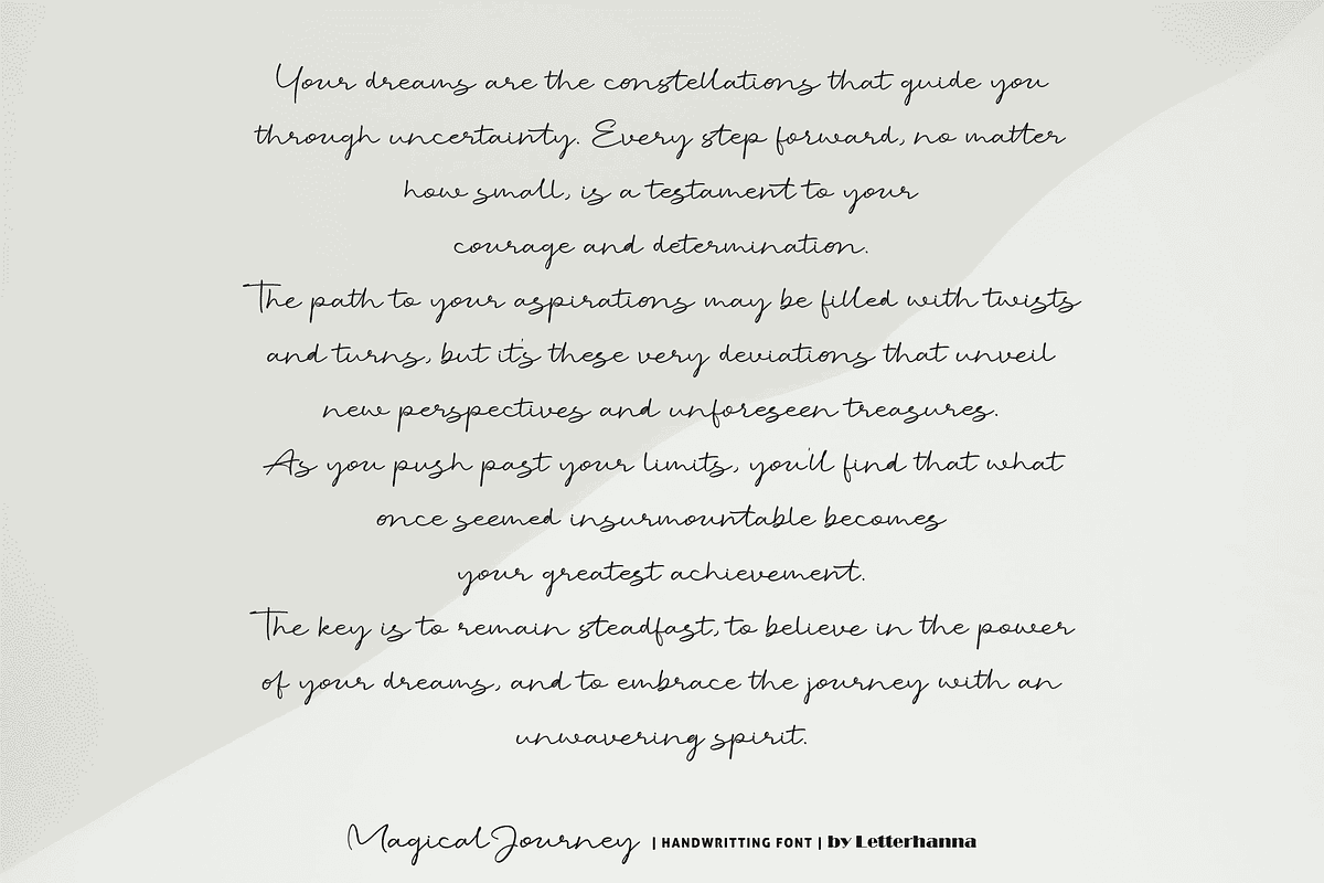 Magical Journey Handwritten Font, a Handwritten Font by Letterhanna Studio (Photo 10 of 12)