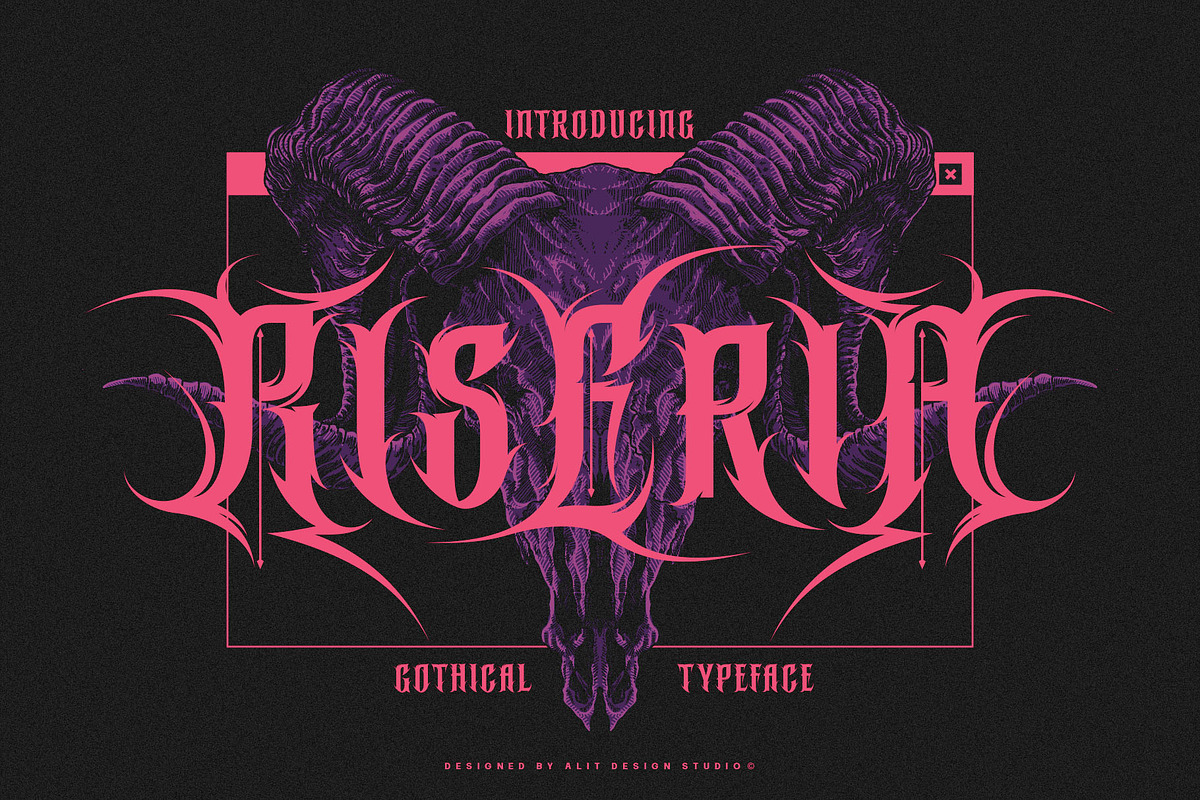 Riseria Typeface, a Blackletter Font by alit design (Photo 1 of 20)