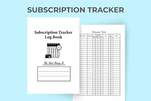 Subscription Planner KDP Interior