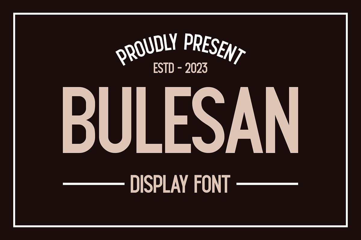 Bulesan, a Sans Serif Font by lelevien