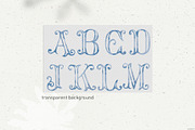 Blue monogram typeface crest initial, a Decorative Illustration by GrafikBoutique (Thumbnail 2 of 3)