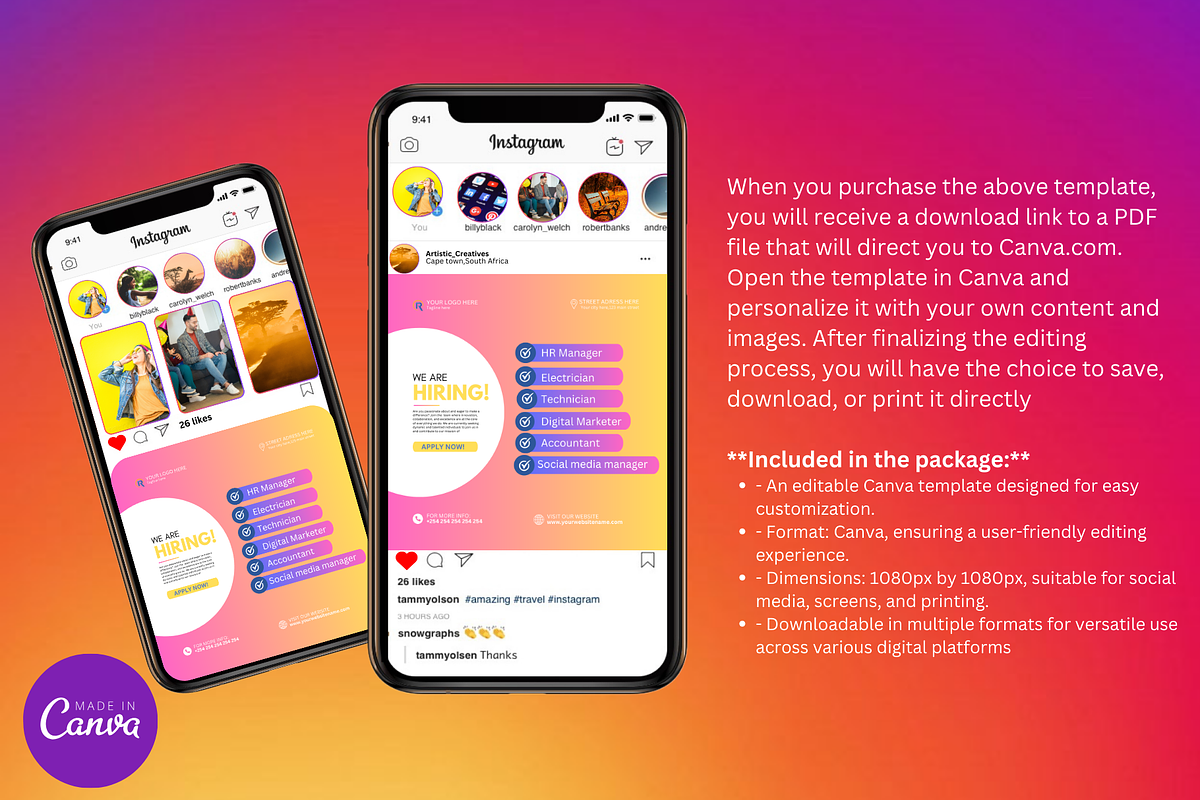We Are Hiring Canva Design Template, a Social Media Template by Mishek Munene (Photo 3 of 3)