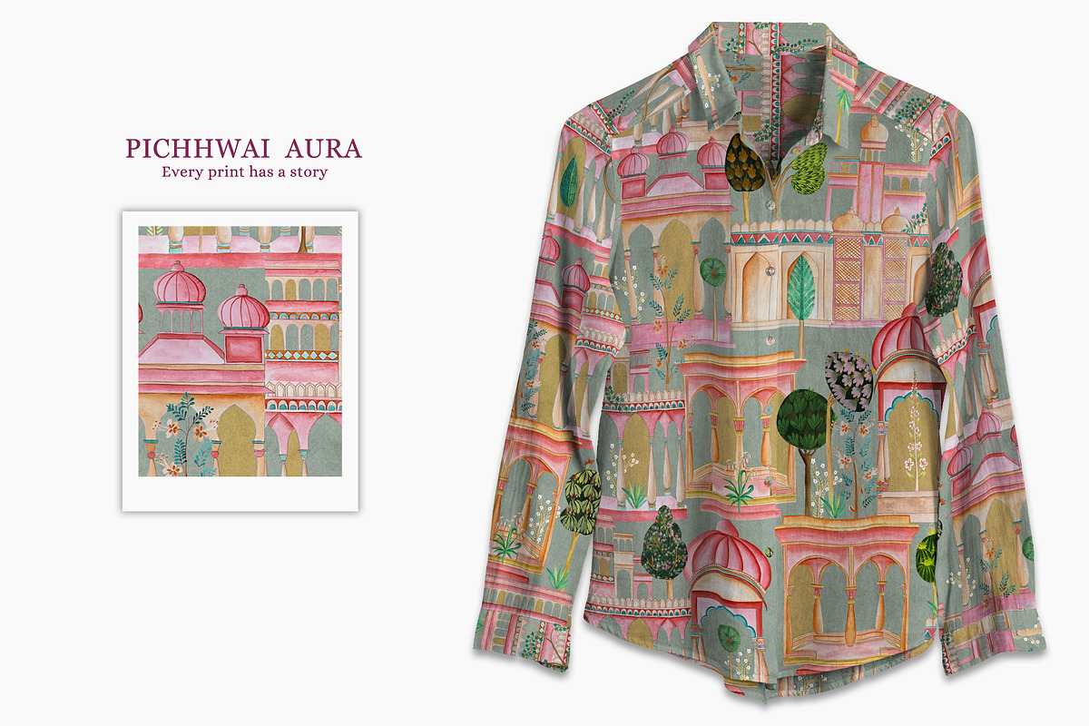 Pichhwai Aura Prints & Pattern, a Pattern Graphic by GND ART STUDIO (Photo 4 of 8)