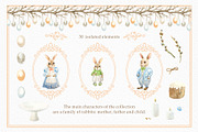 Whimsical Easter. Watercolor clipart, a Decorative Illustration by Farida Bik (Thumbnail 2 of 14)