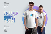 7 Mockups Couple T-Shirt, a Shirt Mockup by Grow Design Craft Studio (Thumbnail 1 of 5)