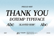 Dotemp - 8Bit Pixel Slanted Font, a Serif Font by Drizy (Thumbnail 10 of 10)