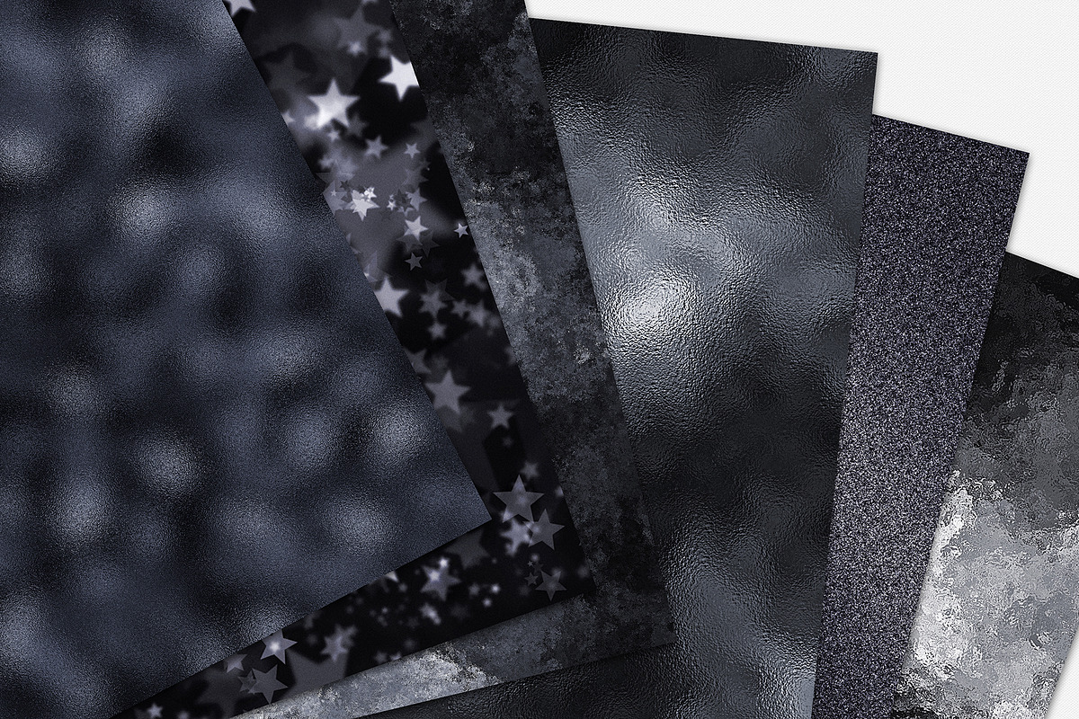 Black Foil & Glitter Textures, a Texture Graphic by CatJello Graphics (Photo 2 of 14)