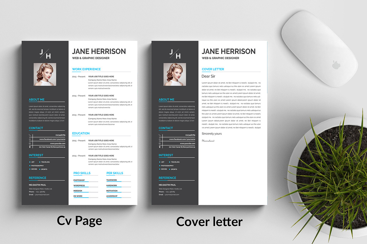 Professional Resume CV Template, a Resume Template by Blackcloud_Creations (Photo 7 of 7)