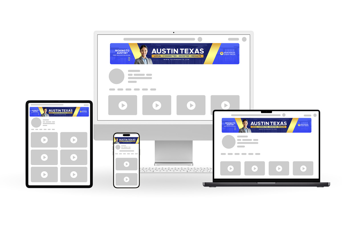 Real Estate Realtor YouTube Banner, a Social Media Template by Vaughn Studios (Photo 3 of 5)