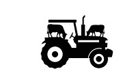 Rustic farm tractor and cow design, an Illustration by Amazin_art (Thumbnail 22 of 30)
