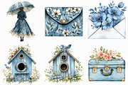 Dusty Blue Spring Clipart, an Illustration by Libby Wishes (Thumbnail 8 of 9)