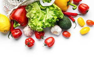 Fresh organic vegetables for a healthy picking from market, a Food & Drink Photo by Olena Rudo