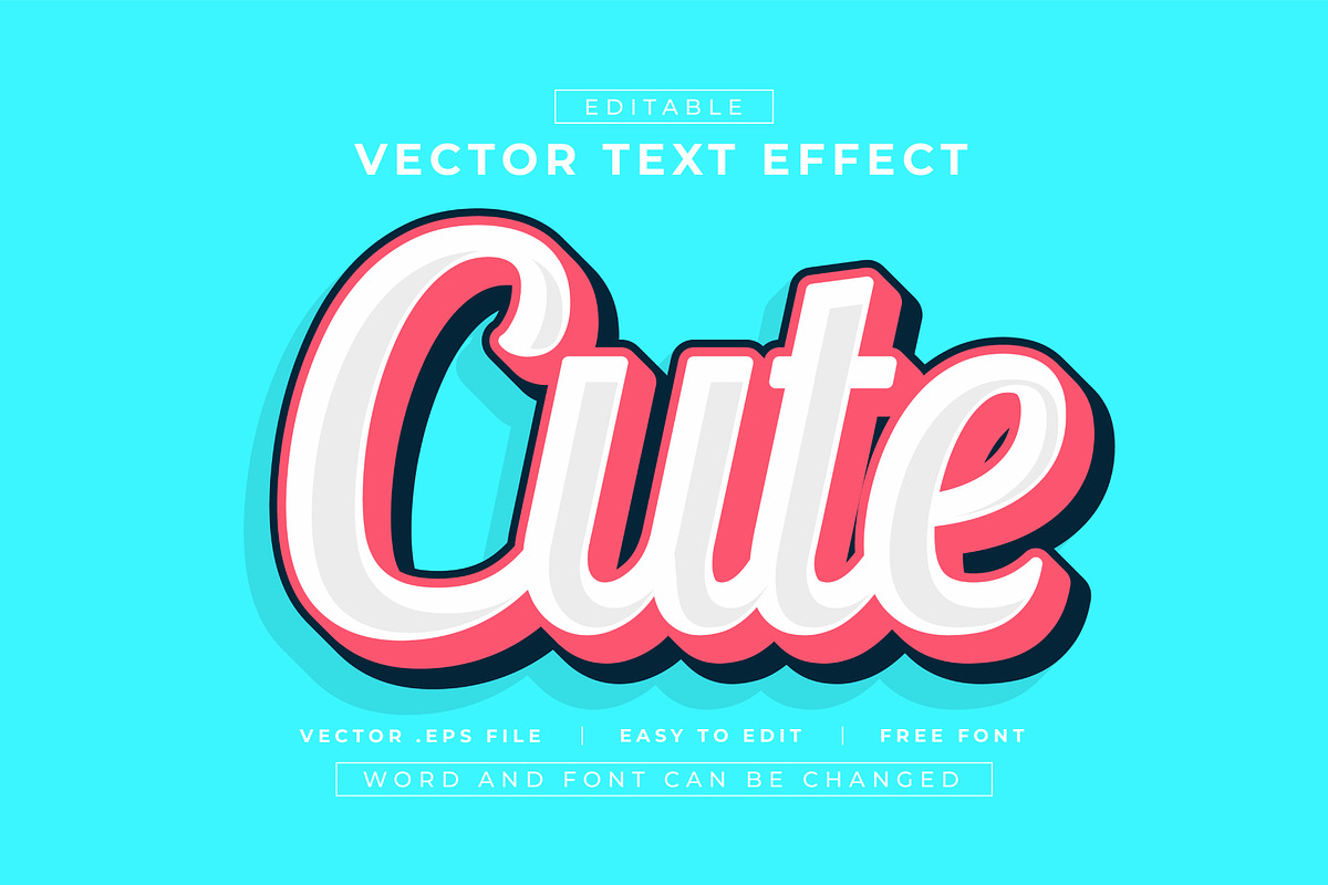 Cute Text Effect Style | EPS, a Layer Style Add-On by padilah_a