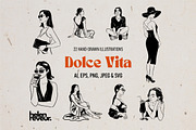 22 Hand-drawn Dolce Vita Girls, a Person Illustration by helenreveur (Thumbnail 1 of 4)