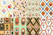 Retro Floral Prints & Textures, a Background Graphic by RevintageStudio (Thumbnail 5 of 8)