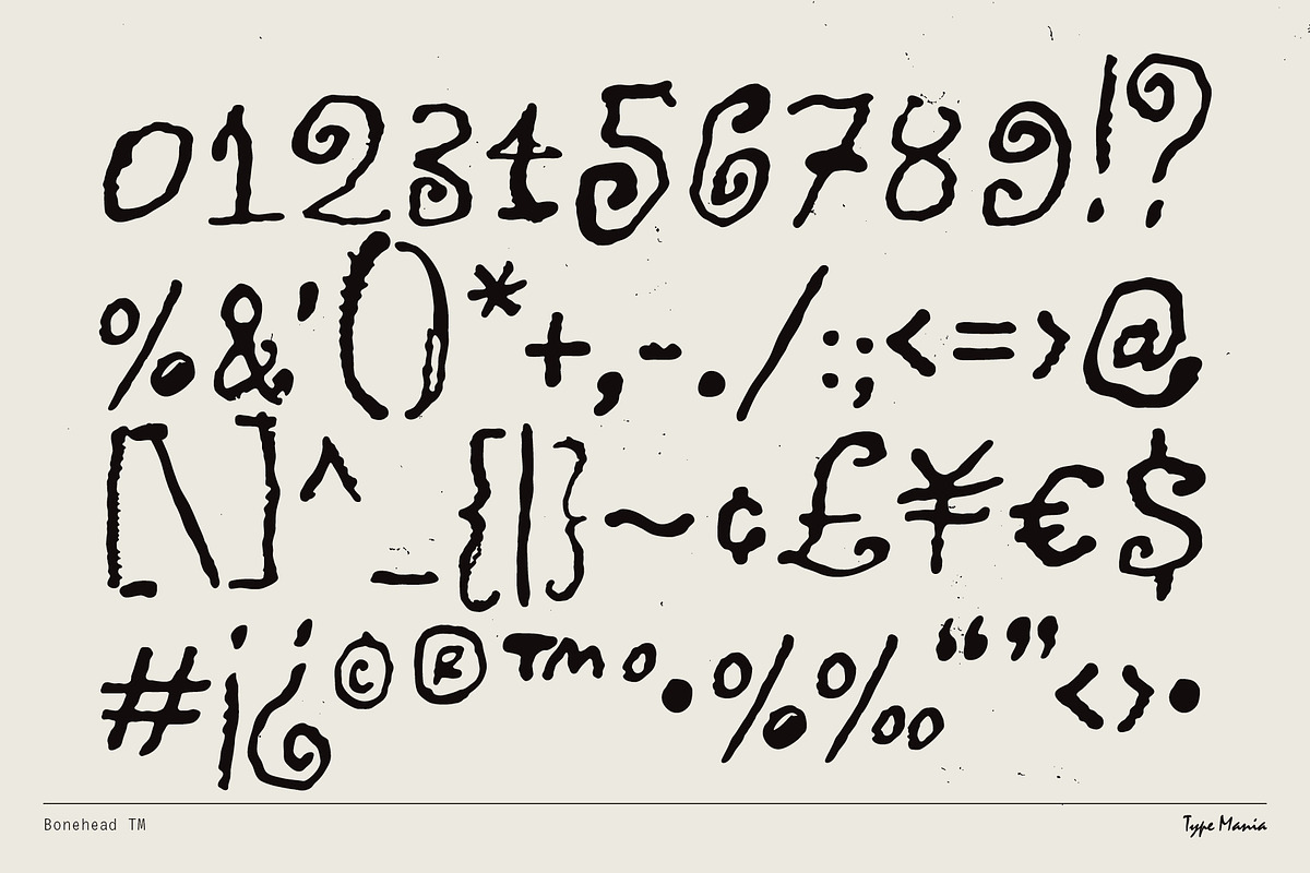 Bonehead TM – Raw Scribble, a Handwritten Font by Type Mania (Photo 6 of 10)