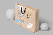 Kraft Paper Shopping Bag Mockups, a Packaging Mockup by megostudi0 (Thumbnail 6 of 6)