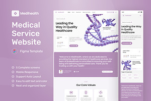 Medihealth - Medical Website, an UI Kit Template by peterdraw