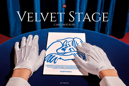 Velvet Stage Card Mockup Set, a Packaging Mockup by Trissa